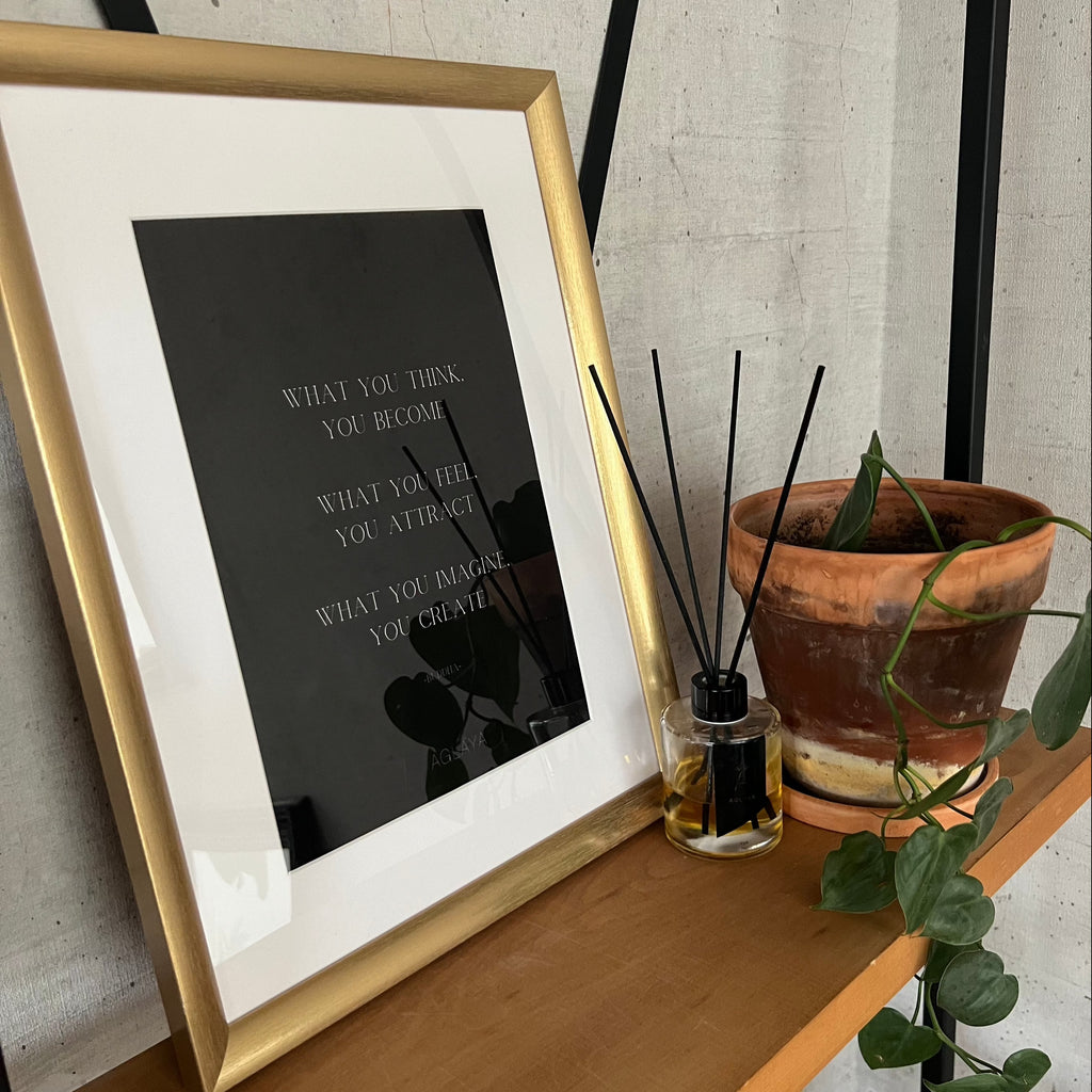 Cuadro "What you Think, You Become"