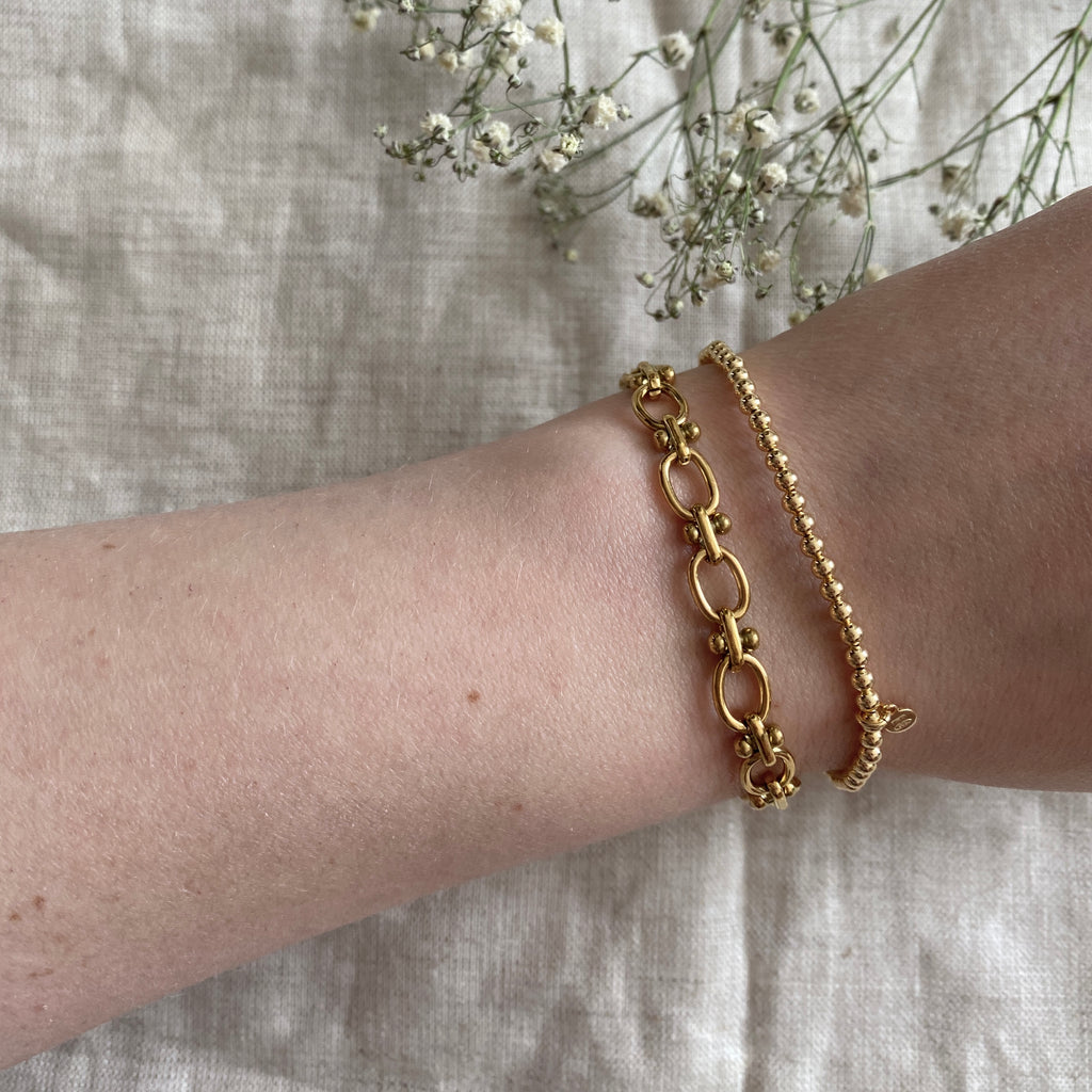 Pulsera eslabones ovalados Oro