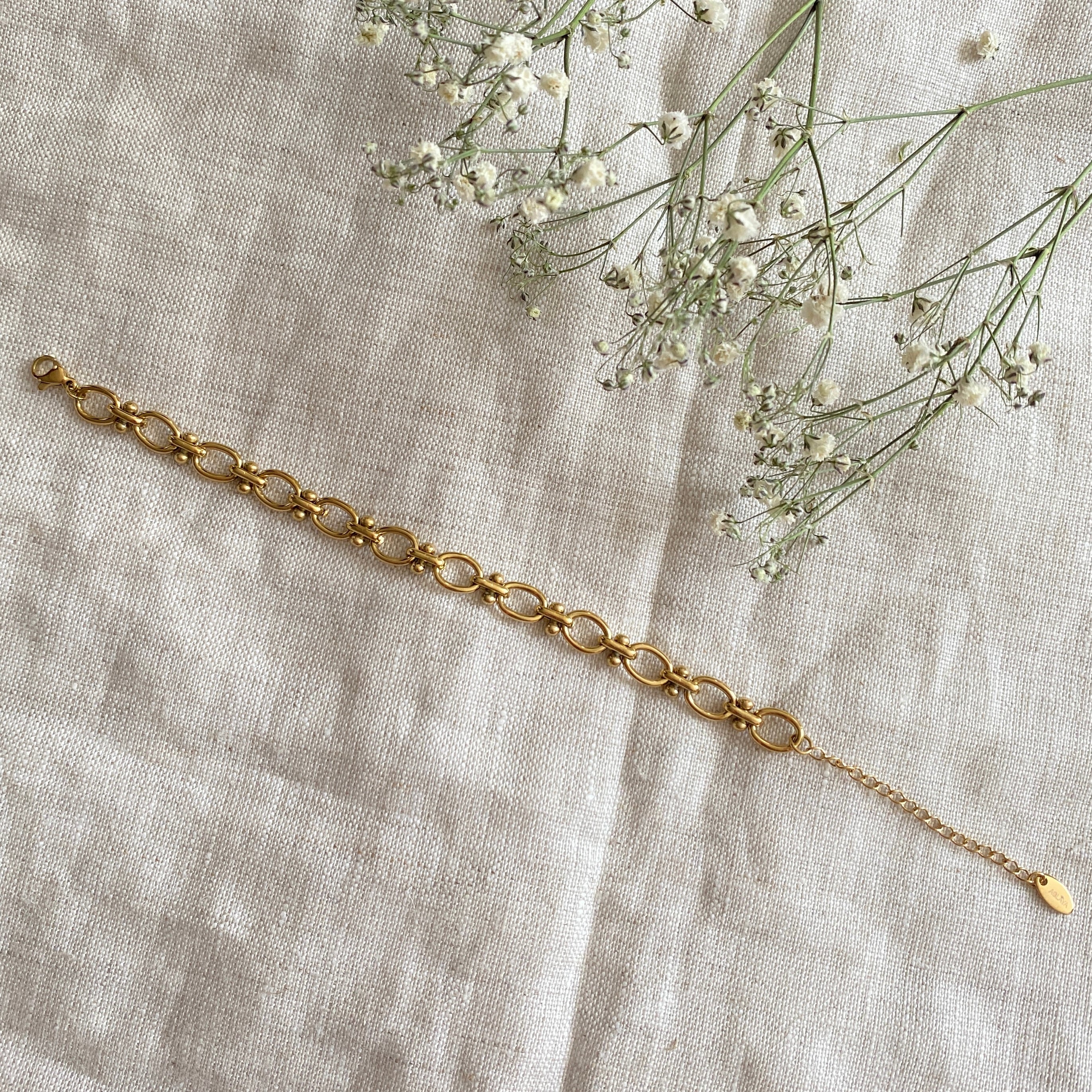 Pulsera eslabones ovalados Oro