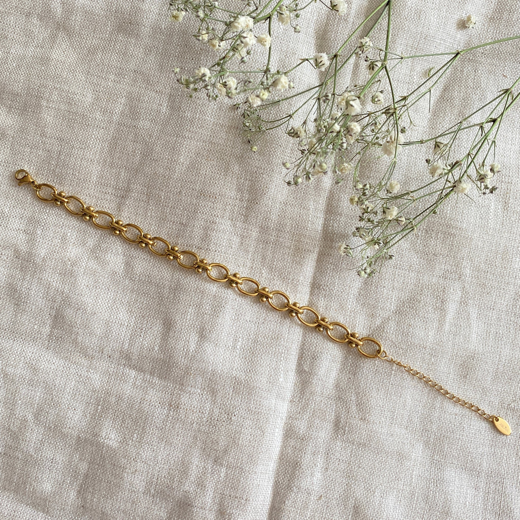 Pulsera eslabones ovalados Oro