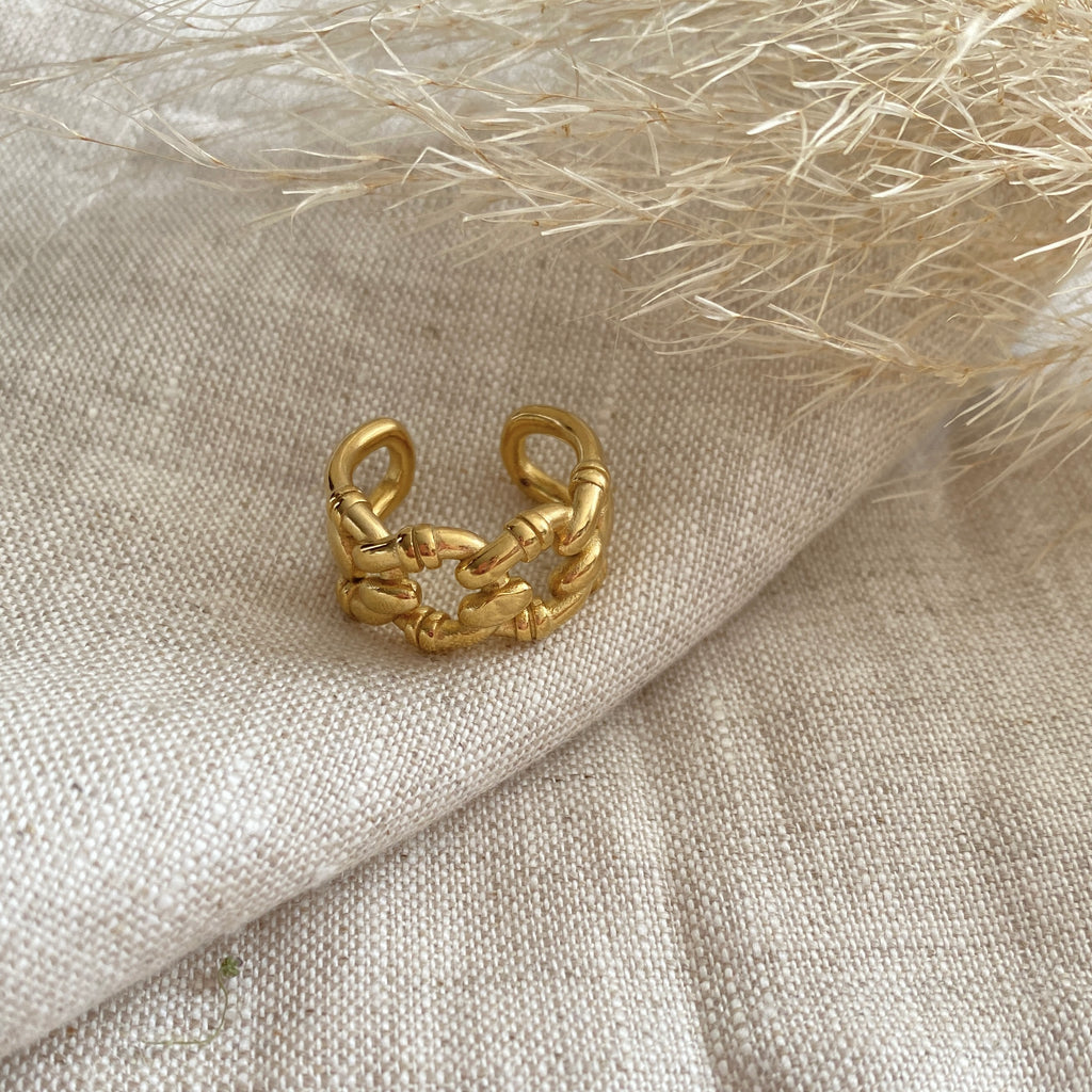Anillo Cadena Grueso Oro