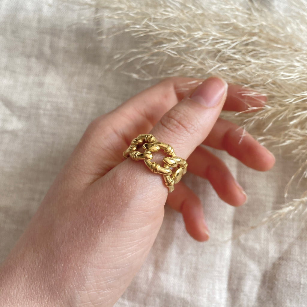 Anillo Cadena Grueso Oro
