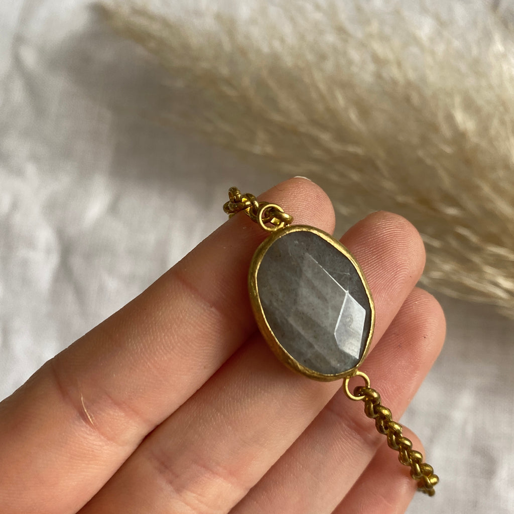 Pulsera Labradorita Ovalada
