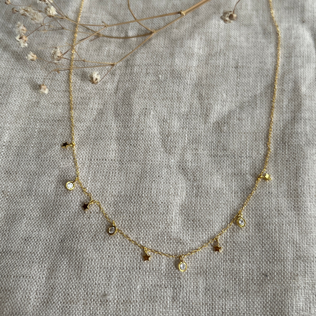 Collar estrella y luz Oro