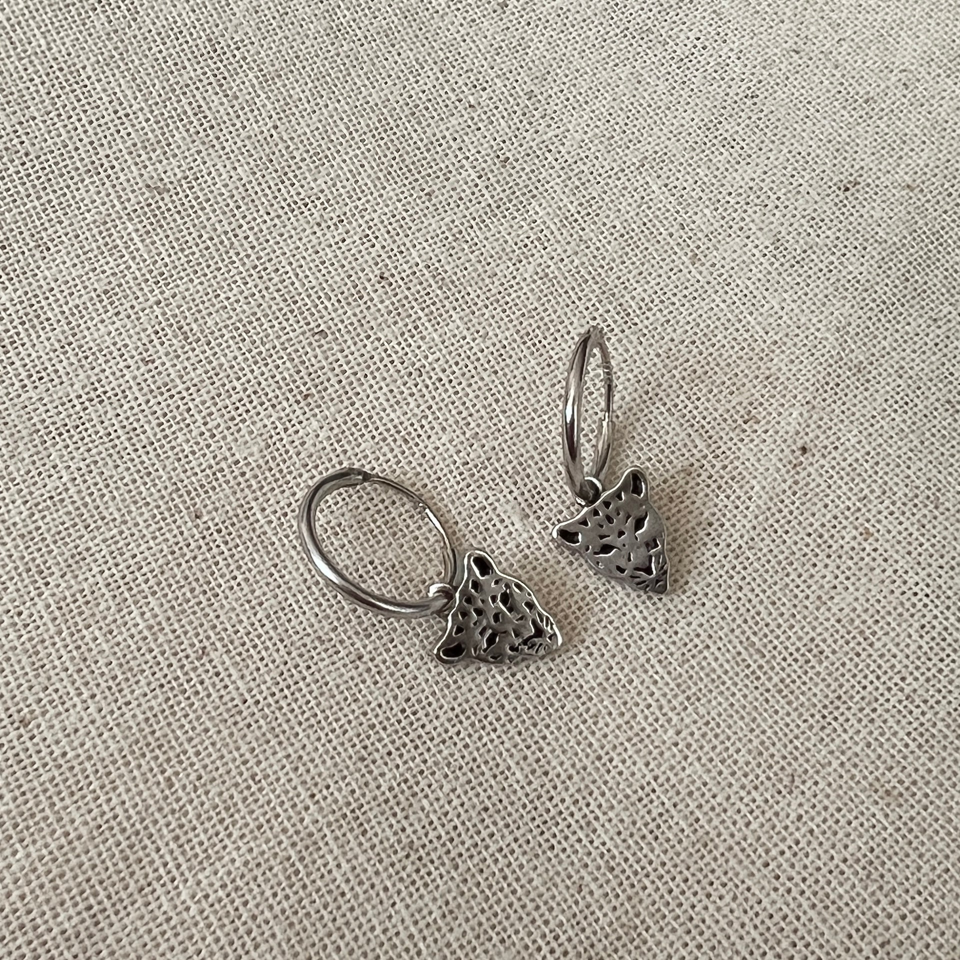 Aros leopardo plata