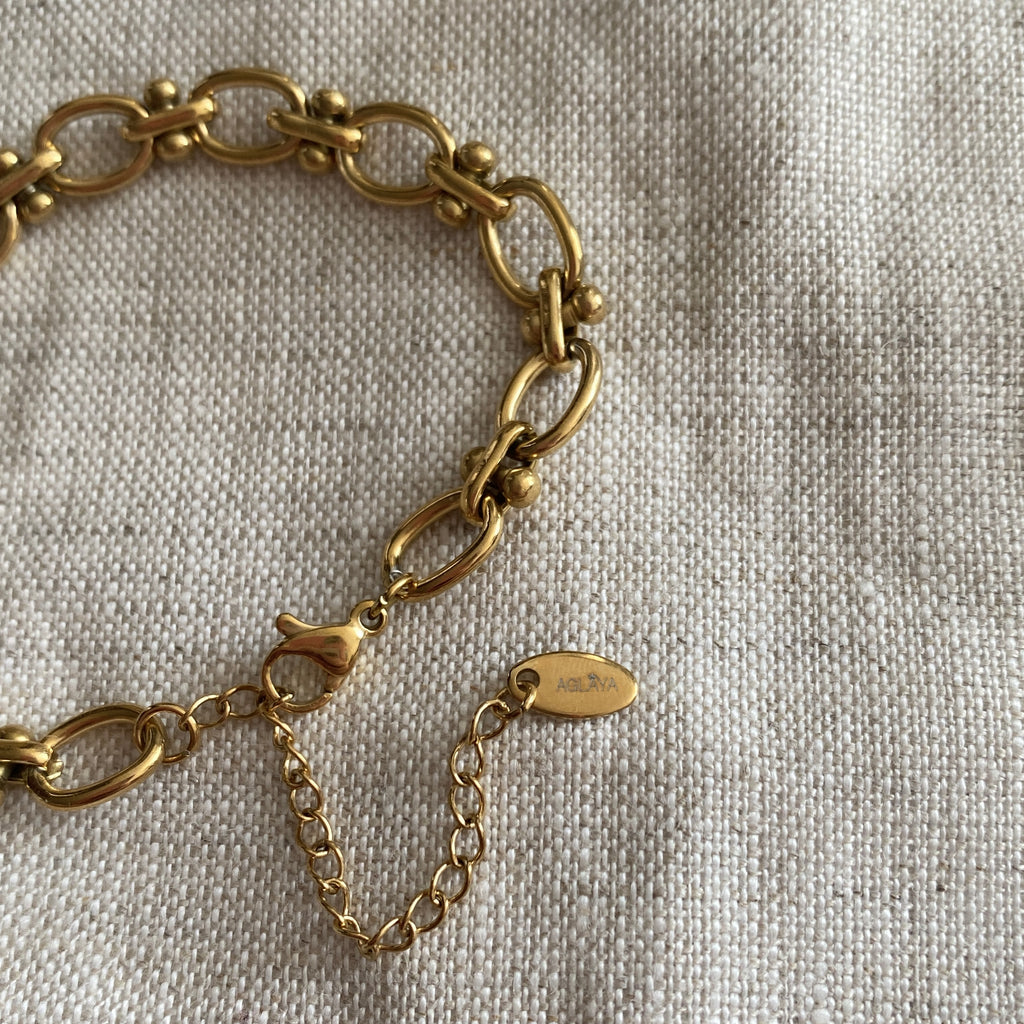 Pulsera eslabones ovalados Oro