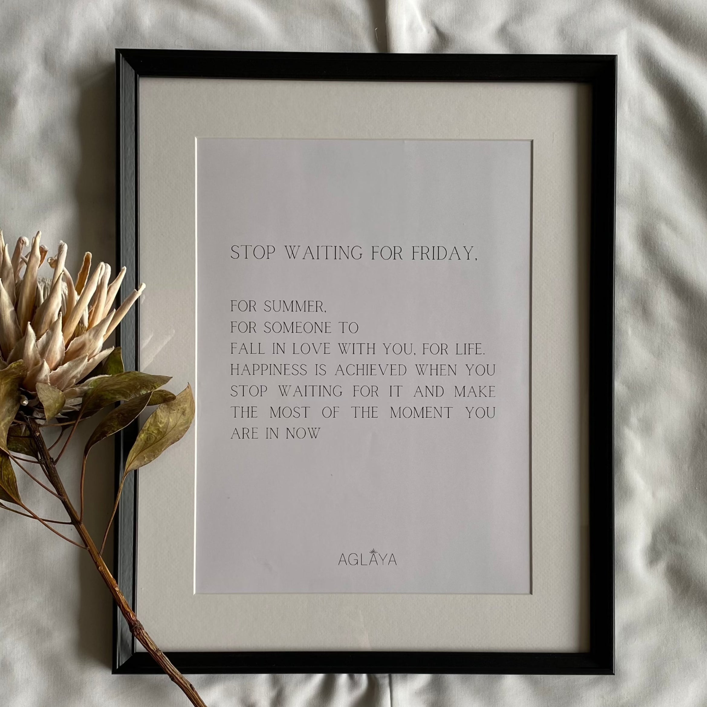 Cuadro "Stop Waiting for Friday"