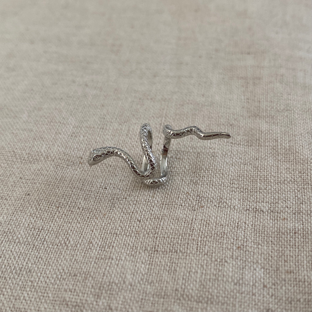 Earcuff Serpiente Plata