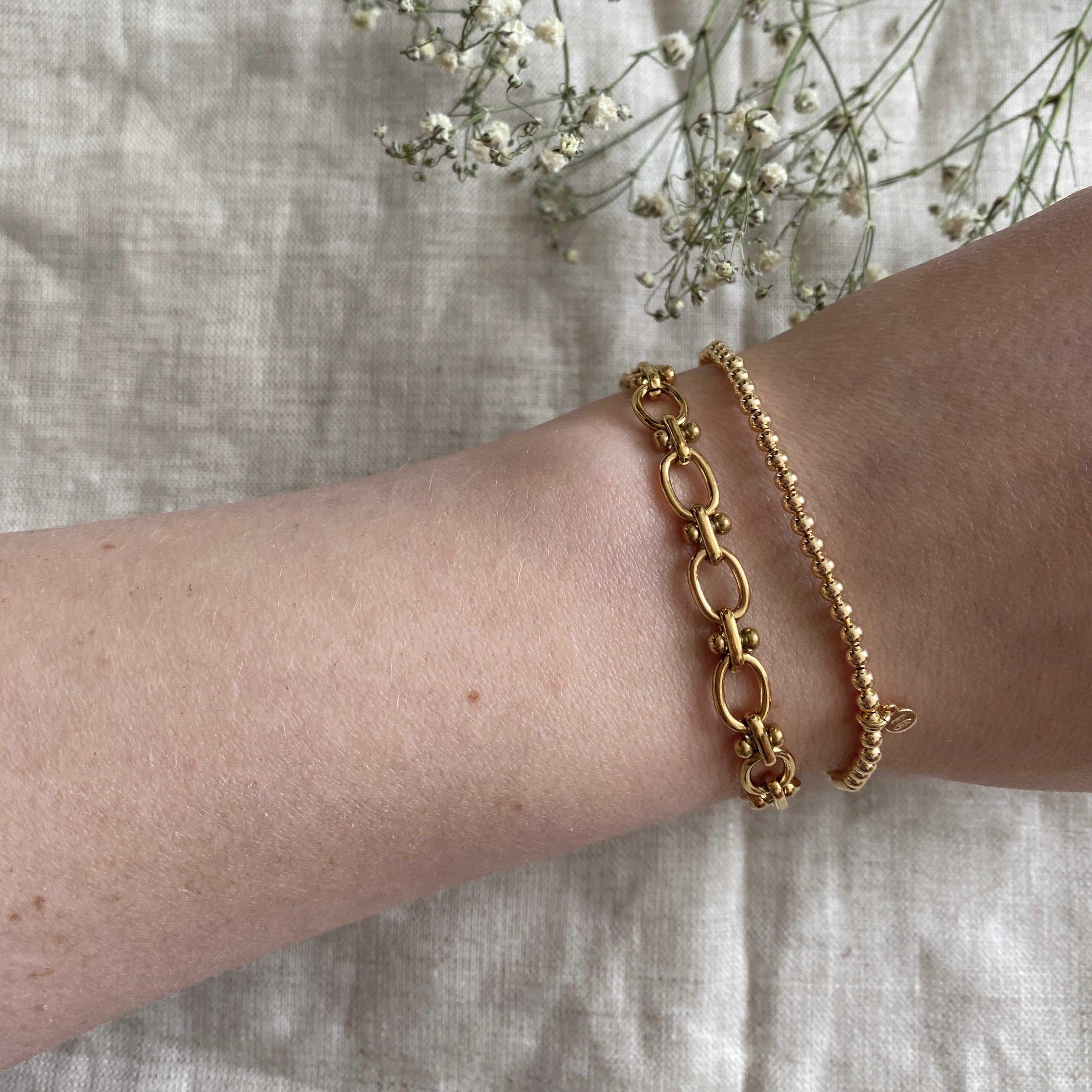 Pulsera eslabones ovalados Oro