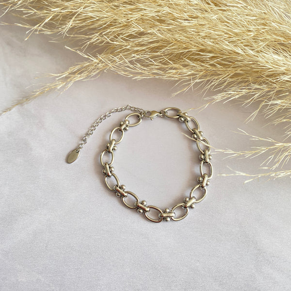 Pulsera eslabones ovalados Plata