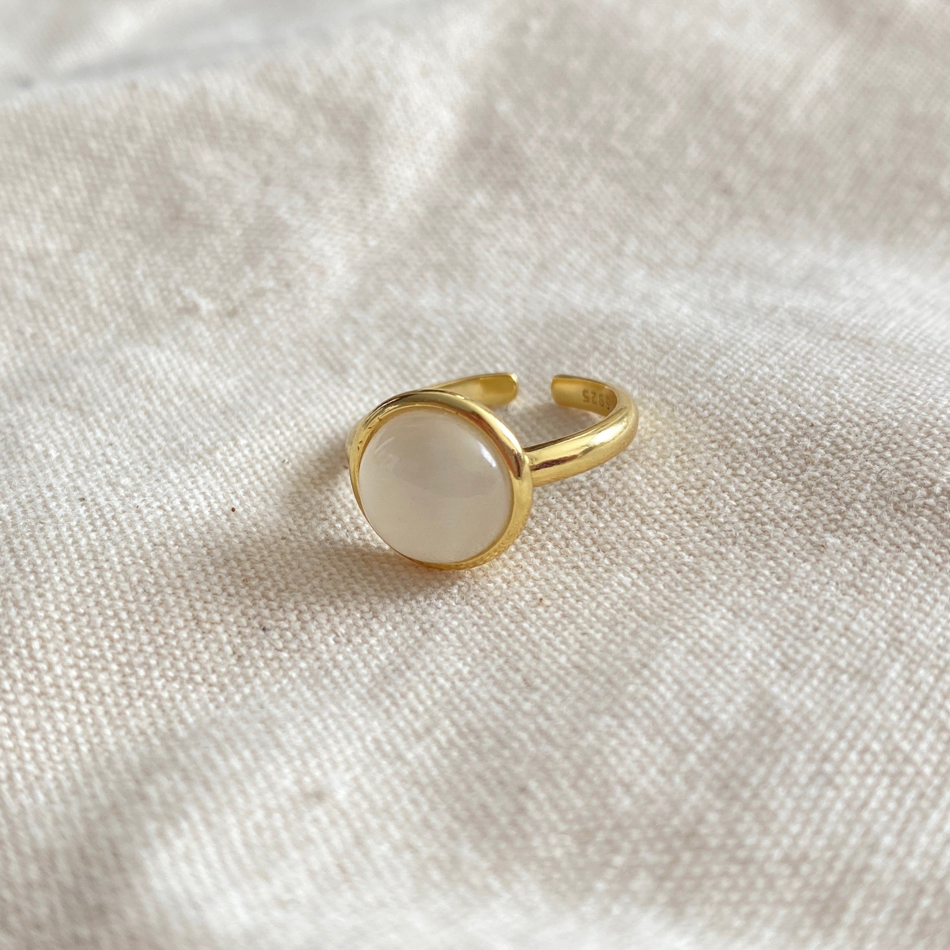 Anillo Opalo Blanco