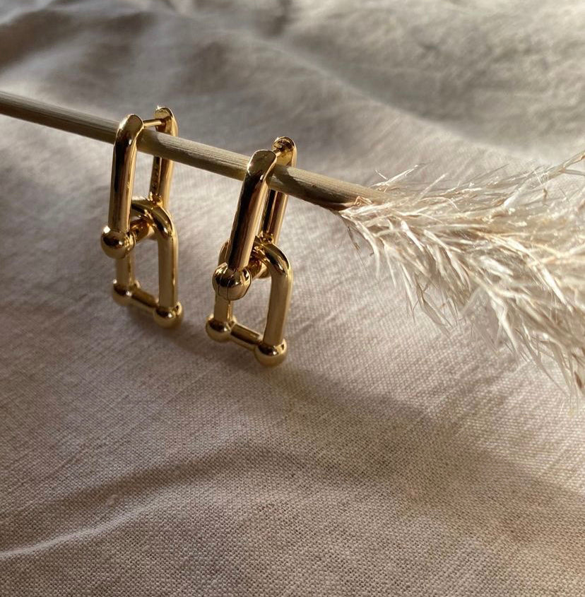 Aros Eslabones Doble Oro