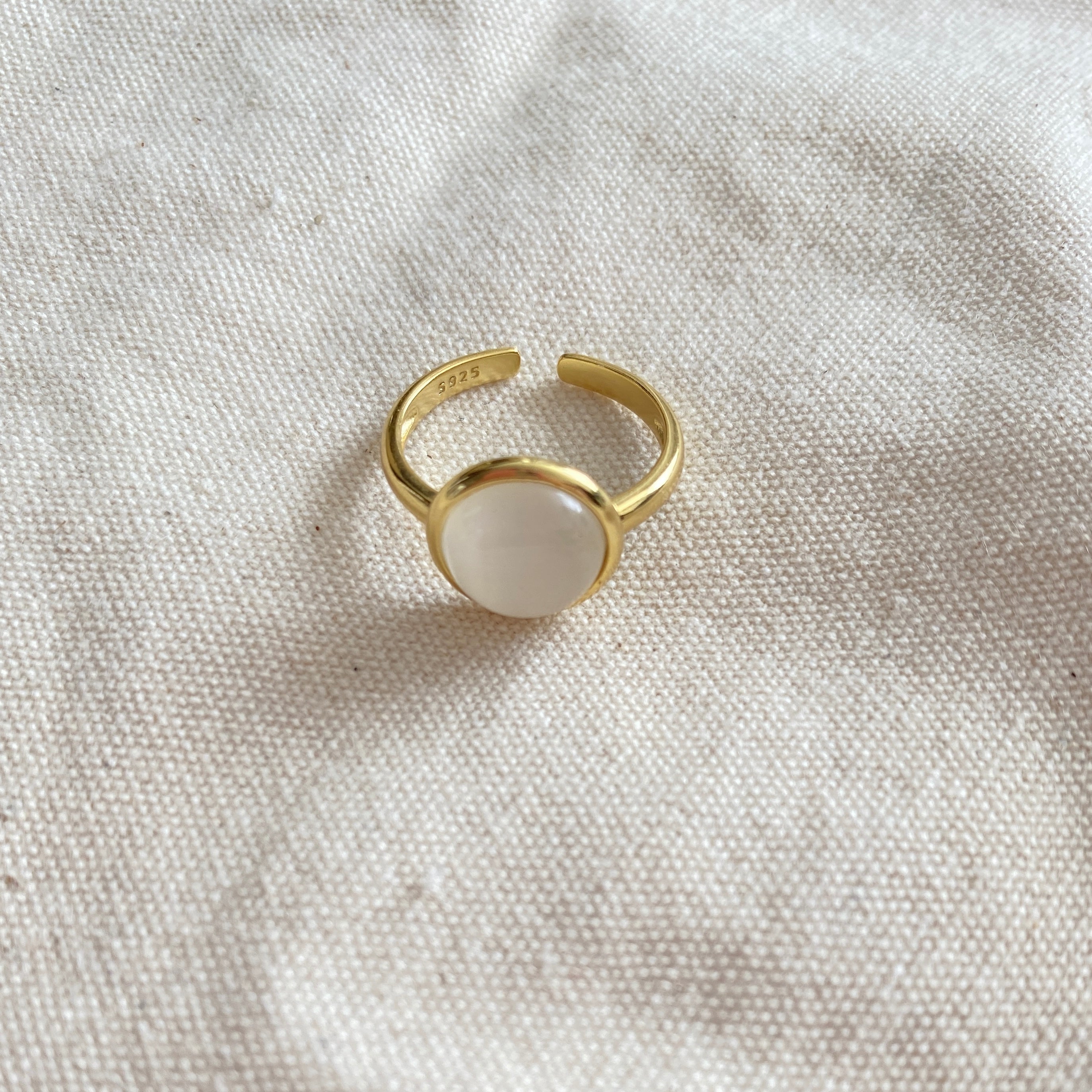 Anillo Opalo Blanco
