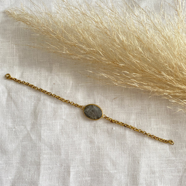 Pulsera Labradorita Ovalada