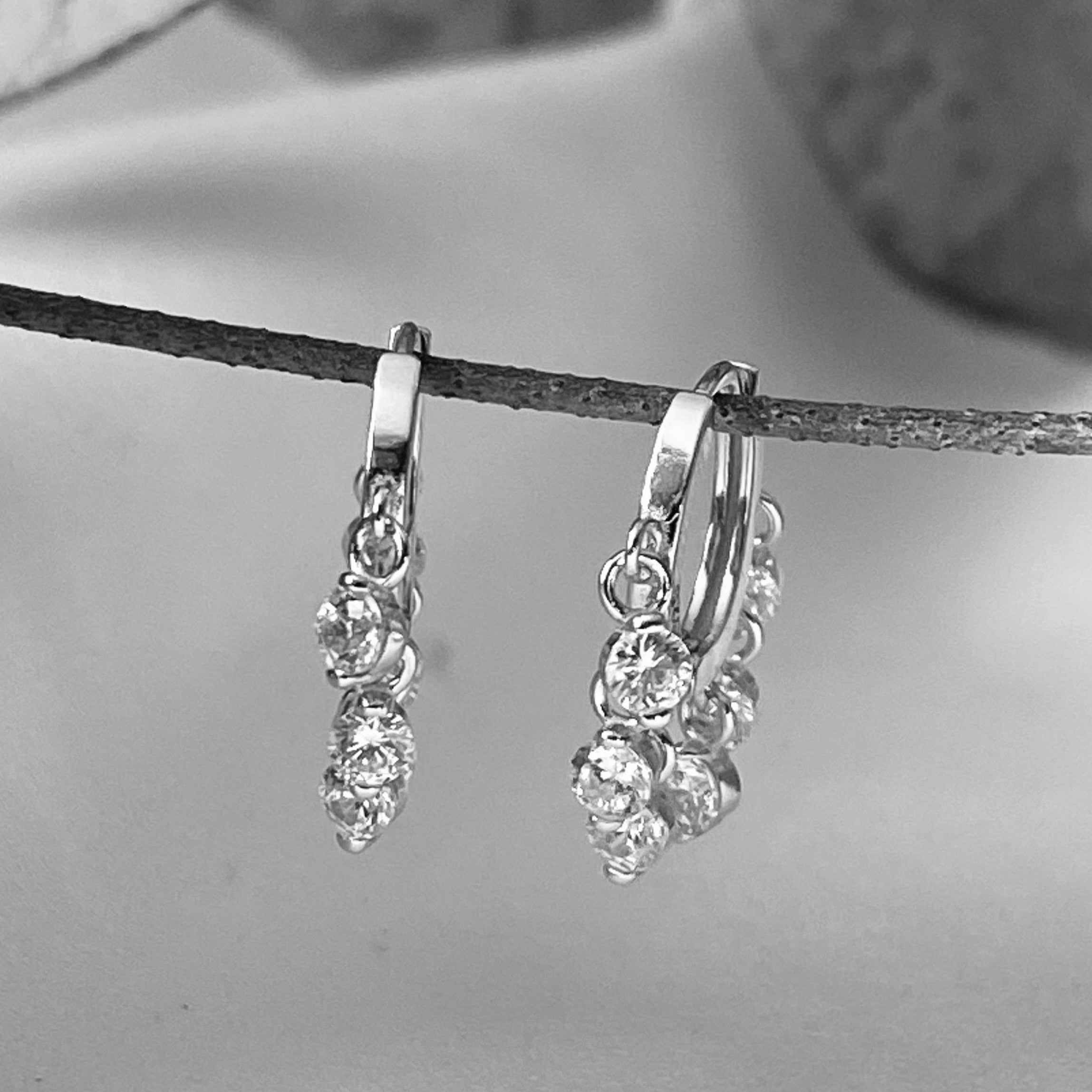 Argollas circones colgantes plata