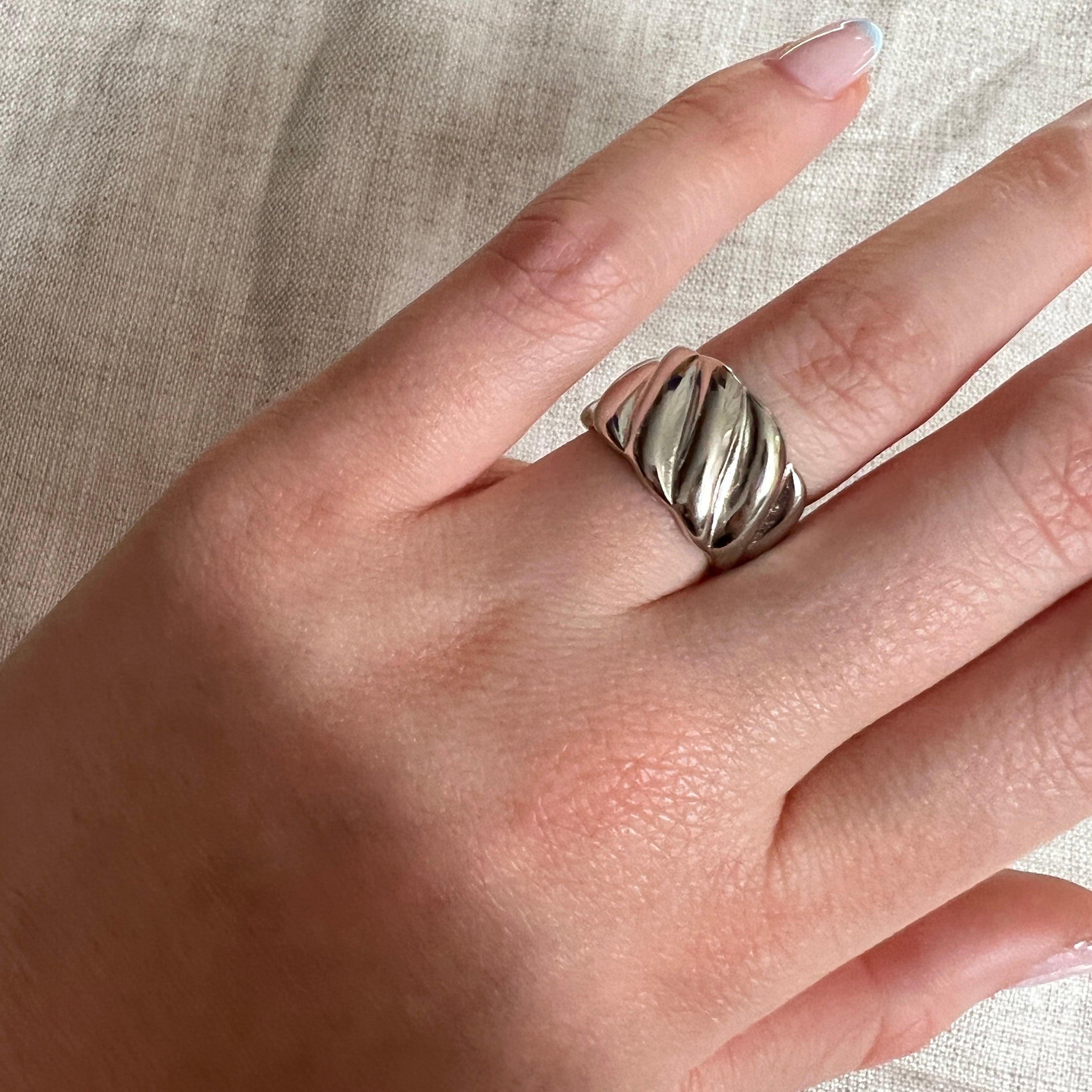 Anillo trenzado plata