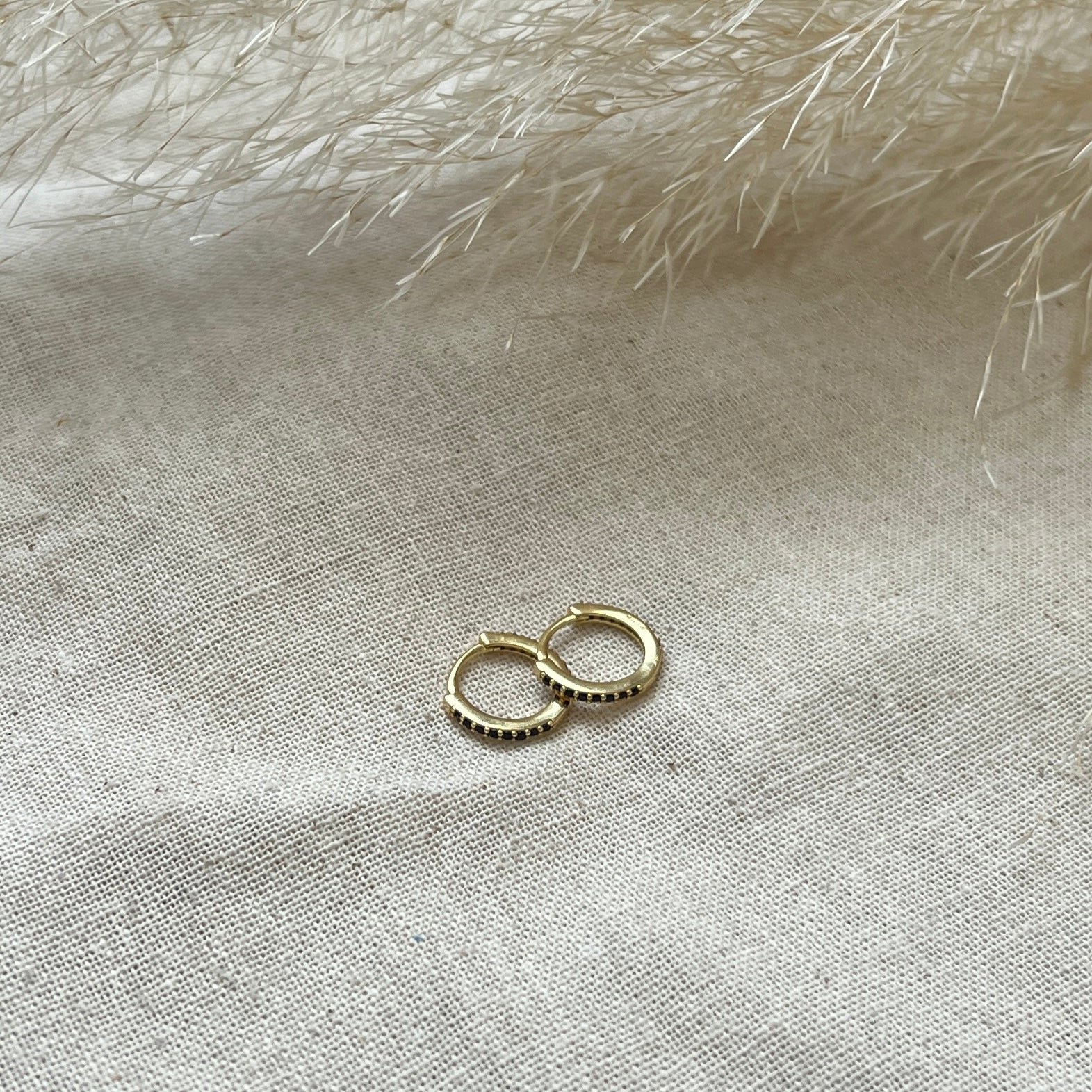 Argollas onix Oro